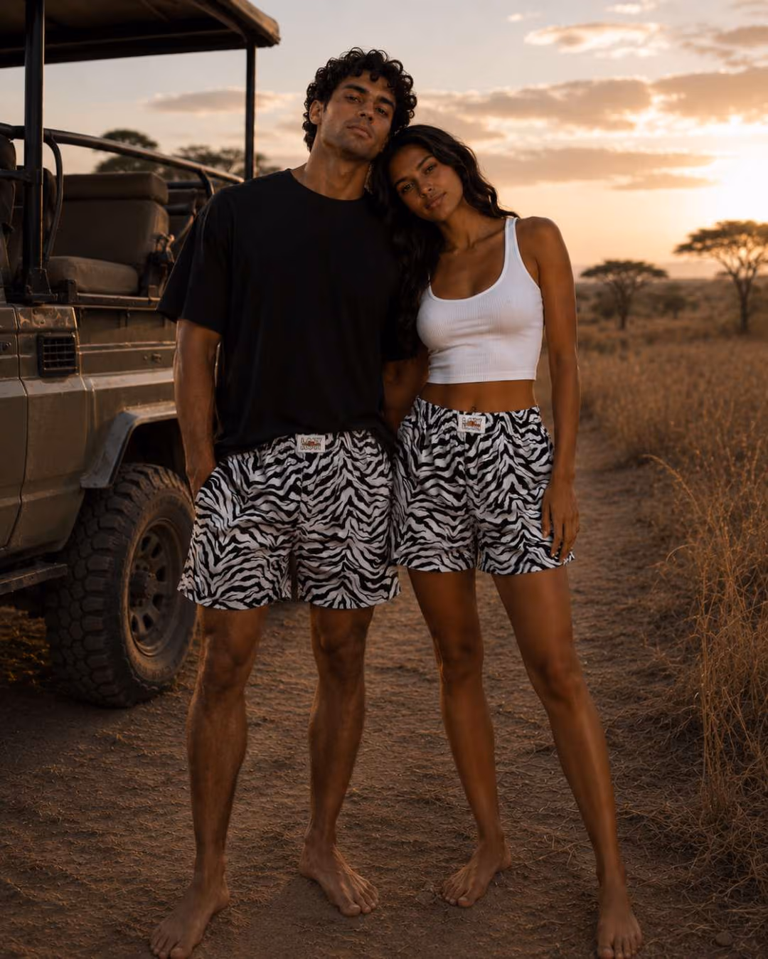 LAZY SLOTH Unisex Printed Cotton Boxer Shorts — Electric Zebra thumbnail 4