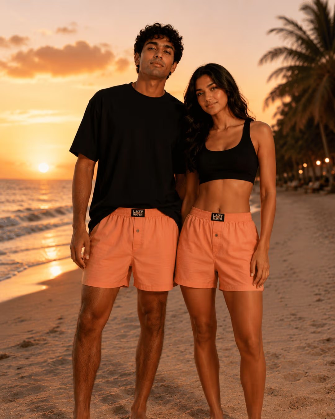 Classic Comfort Plain Shorts — Peach Pause thumbnail 3