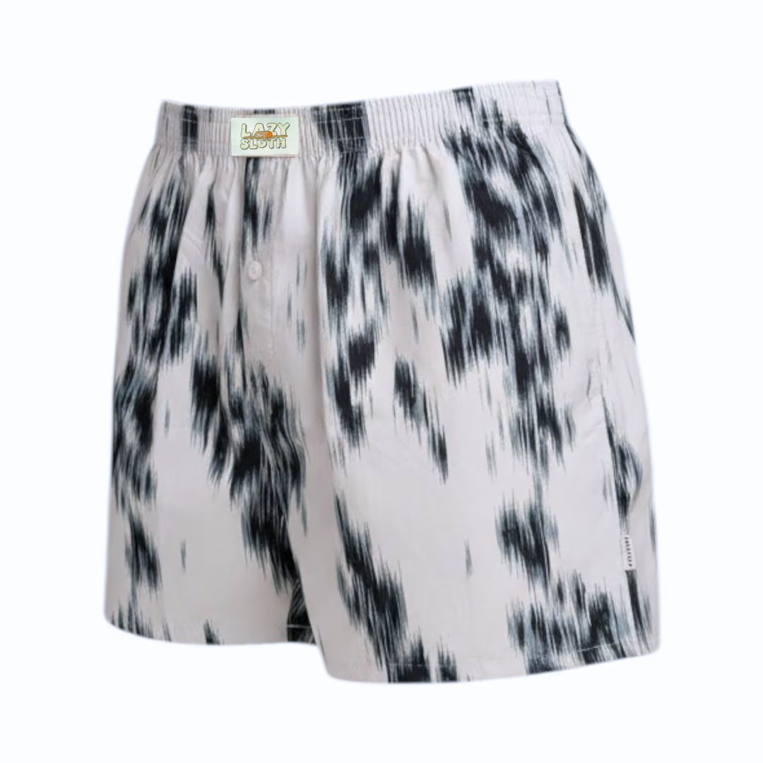LAZY SLOTH Unisex Printed Cotton Boxer Shorts — Emerald Echo thumbnail 2