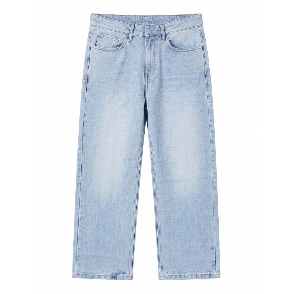 Relaxed Straight Non-Lycra — Light Blue thumbnail 3