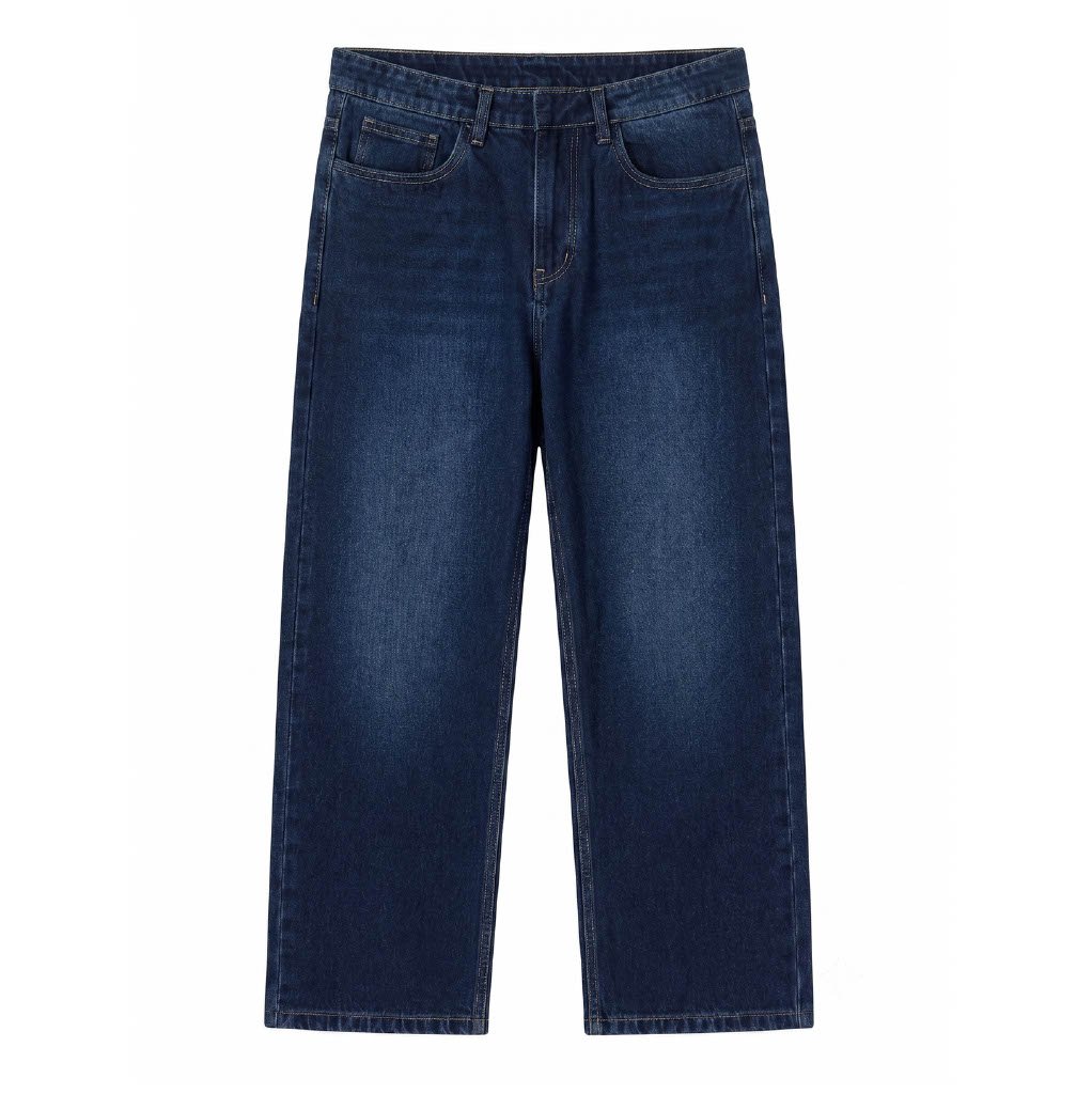 Relaxed Straight Non-Lycra — Dark Blue thumbnail 3
